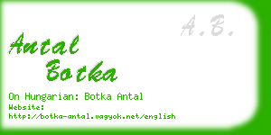 antal botka business card